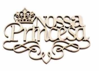 APLIQUE NOSSA PRINCESA COROA 10 CM