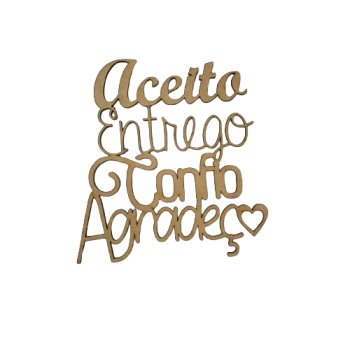 Aplique - Aceito, Entrego, Confio, Agradeço