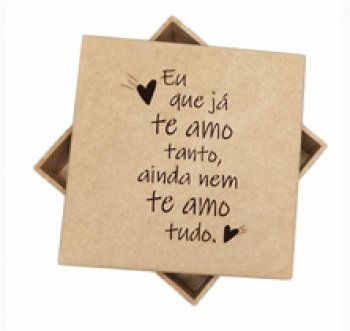 CAIXA 15 X 15 X 5 - EU QUE JA TE AMO TANTO, AINDA NEM TE AMO TUDO