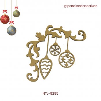 Pingente Natal Bola Arabesco Bolas