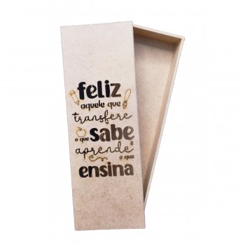 CAIXA BIS 22 X 7 X 3 CM - FELIZ AQUELE QUE TRANSFERE