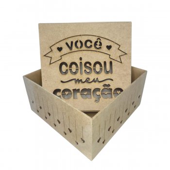 CAIXA 20 X 20 X 10 - CHUVA CORACAO - VOCE COISOU MEU CORACAO