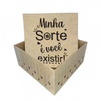 CAIXA 20 X 20 X 10 - CHUVA DE CORACOES - MINHA SORTE E VOCE EXISTIR