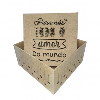 CAIXA 20 X 20 X 10 - CHUVA DE CORACOES - PRA NOS TODO AMOR DO MUNDO