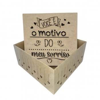 CAIXA 20 X 20 X 10 - CHUVA DE CORACOES - VOCE E O MOTIVO DO MEU SORRISO