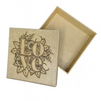 CAIXA 15 X 15 X 5 LOVE FLORES