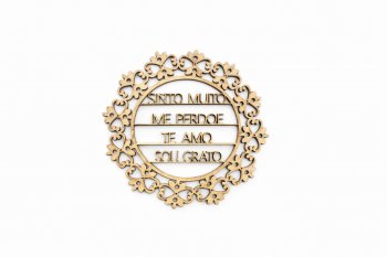 MANDALA SINTO MUITO ME PERDOE TE AMO SOU GRATO 10 CM -
