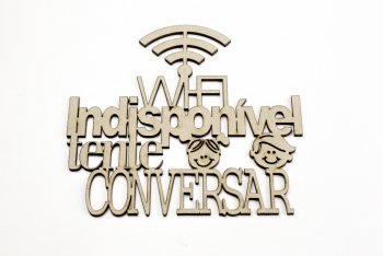 Frase wi fi indisponivel,tente conversar 14x15